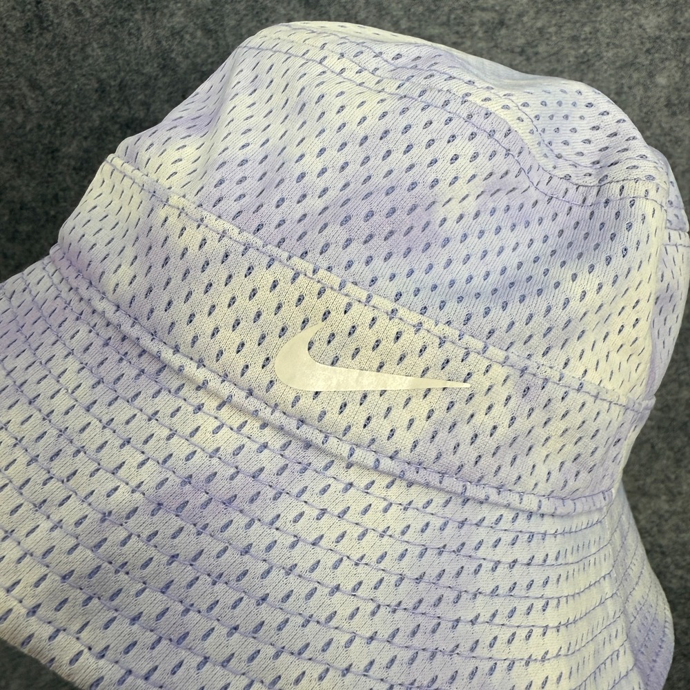Nike‎ Womens Futura Tie Dye Bucket Hat (M/L) White Gray Purple DH1366-569 NWT * - Picture 3 of 7
